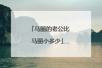 马丽的老公比马丽小多少