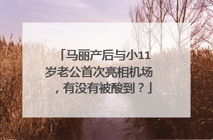 马丽产后与小11岁老公首次亮相机场，有没有被酸到？