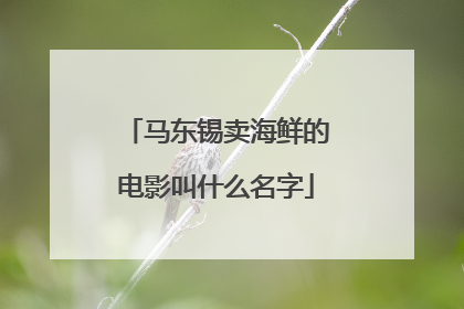 马东锡卖海鲜的电影叫什么名字