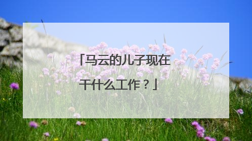 马云的儿子现在干什么工作?