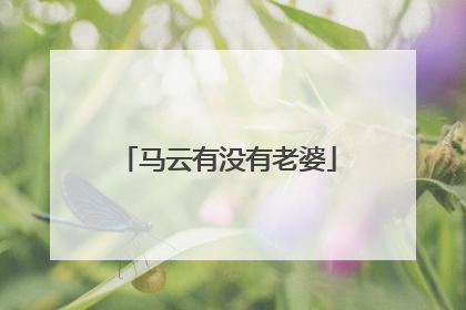 马云有没有老婆