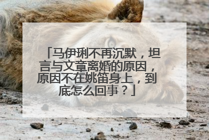 马伊琍不再沉默,坦言与文章离婚的原因,原因不在姚笛身上,到底怎么回事?