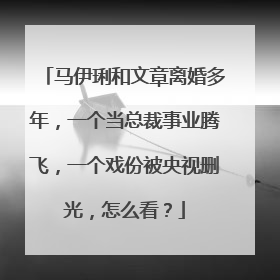 马伊琍和文章离婚多年,一个当总裁事业腾飞,一个戏份被央视删光,怎么看?