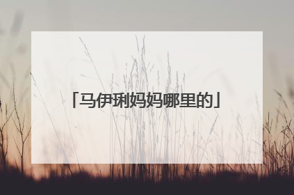 马伊琍妈妈哪里的