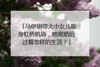 马伊琍带大小女儿现身虹桥机场,她离婚后过着怎样的生活?