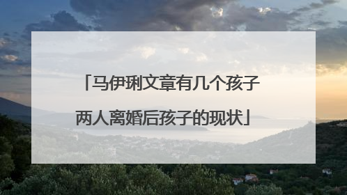 马伊琍文章有几个孩子两人离婚后孩子的现状