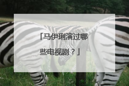 马伊琍演过哪些电视剧？