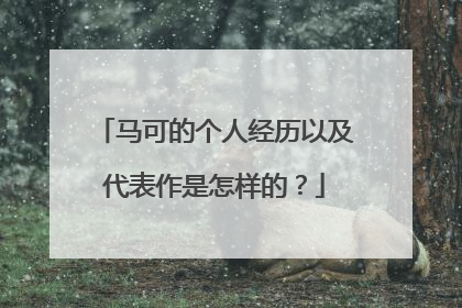 马可的个人经历以及代表作是怎样的？
