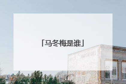 马冬梅是谁