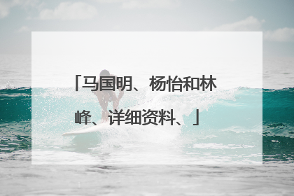 马国明、杨怡和林峰、详细资料、