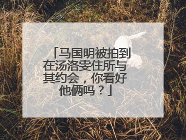 马国明被拍到在汤洛雯住所与其约会,你看好他俩吗?