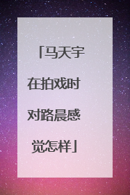 马天宇在拍戏时对路晨感觉怎样