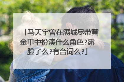 马天宇曾在满城尽带黄金甲中扮演什么角色?露脸了么?有台词么?