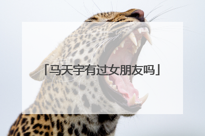 马天宇有过女朋友吗