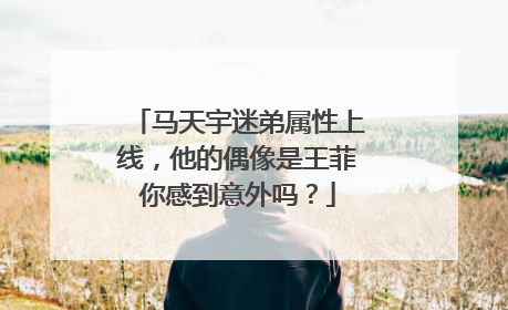 马天宇迷弟属性上线,他的偶像是王菲你感到意外吗?