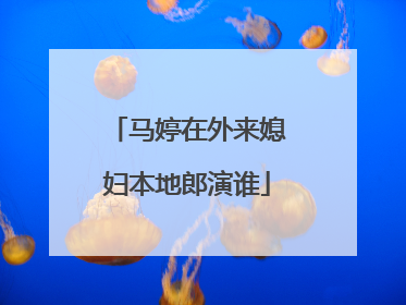 马婷在外来媳妇本地郎演谁