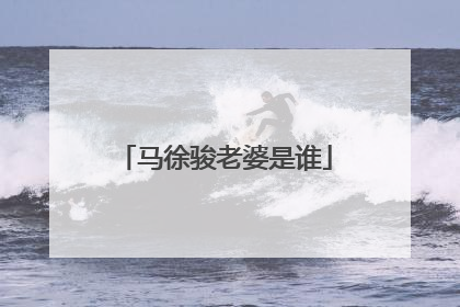 马徐骏老婆是谁