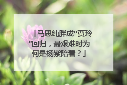 马思纯胖成“贾玲”回归，最艰难时为何是杨紫陪着？