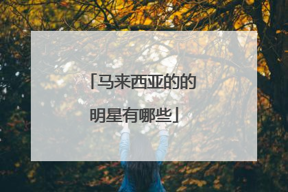 马来西亚的的明星有哪些