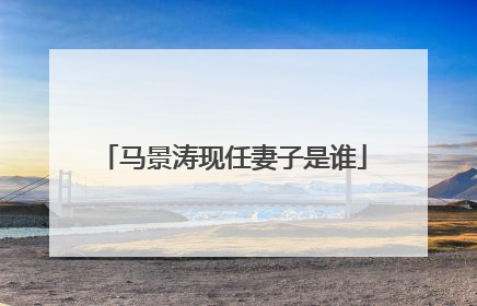 马景涛现任妻子是谁