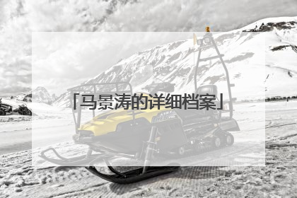 马景涛的详细档案