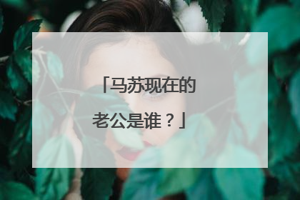 马苏现在的老公是谁？
