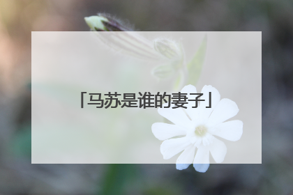 马苏是谁的妻子