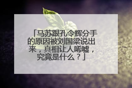 马苏跟孔令辉分手的原因被刘国梁说出来,真相让人唏嘘,究竟是什么?