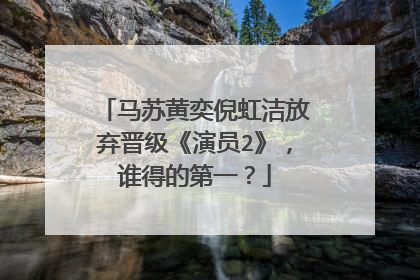 马苏黄奕倪虹洁放弃晋级《演员2》,谁得的第一?