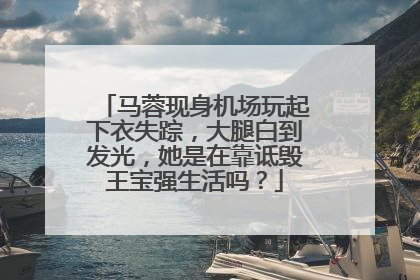 马蓉现身机场玩起下衣失踪,大腿白到发光,她是在靠诋毁王宝强生活吗?