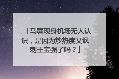 马蓉现身机场无人认识,是因为炒热度又讽刺王宝强了吗?