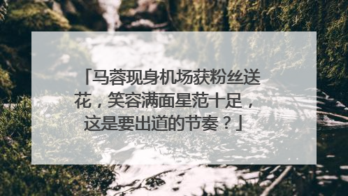 马蓉现身机场获粉丝送花,笑容满面星范十足,这是要出道的节奏?