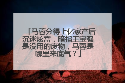 马蓉分得上亿家产后沉迷炫富，暗指王宝强是没用的废物，马蓉是哪里来底气？