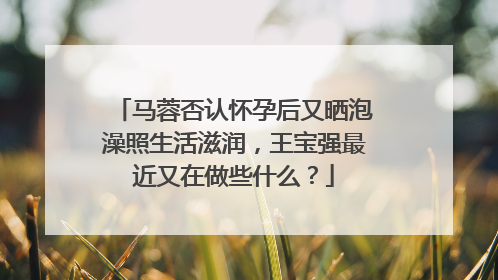 马蓉否认怀孕后又晒泡澡照生活滋润,王宝强最近又在做些什么?