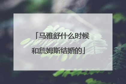 马雅舒什么时候和詹姆斯结婚的