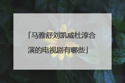 马雅舒刘凯威杜淳合演的电视剧有哪些
