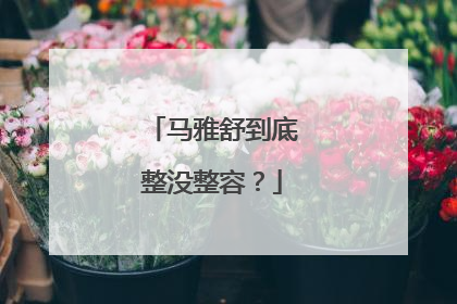 马雅舒到底整没整容?