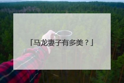 马龙妻子有多美？