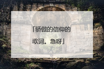 骄傲的信仰的歌词。急呀