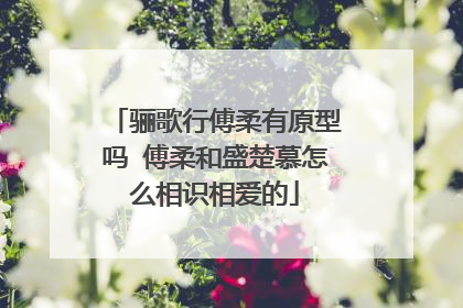 骊歌行傅柔有原型吗 傅柔和盛楚慕怎么相识相爱的