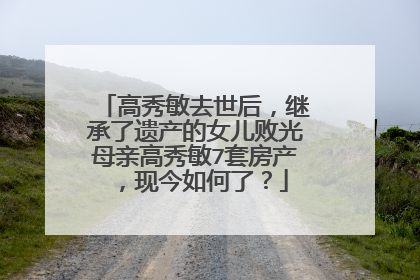 高秀敏去世后，继承了遗产的女儿败光母亲高秀敏7套房产，现今如何了？