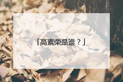 高素荣是谁？