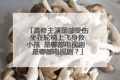 高修主演颈部受伤 坐在轮椅上飞身救小孩 是哪部电视剧 是哪部电视剧?