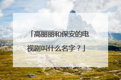 高丽丽和保安的电视剧叫什么名字？