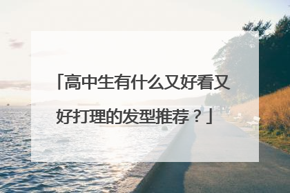 高中生有什么又好看又好打理的发型推荐?