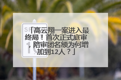 高云翔一案进入最终局!首次正式庭审,陪审团名额为何增加到12人?