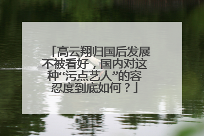 高云翔归国后发展不被看好，国内对这种“污点艺人”的容忍度到底如何？