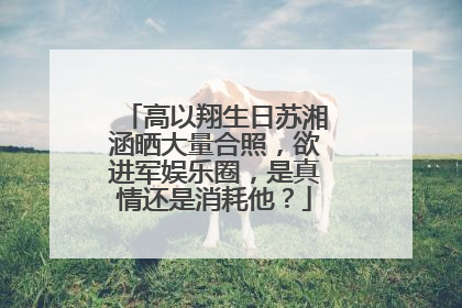 高以翔生日苏湘涵晒大量合照,欲进军娱乐圈,是真情还是消耗他?