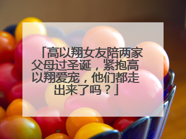 高以翔女友陪两家父母过圣诞，紧抱高以翔爱宠，他们都走出来了吗？