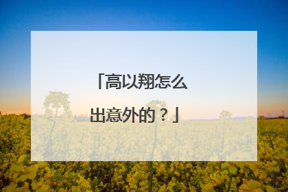 高以翔怎么出意外的？